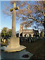 Cross of sacrifice, war graves and Sutton Bridge church in PE12 9UE