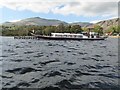 Steam yacht "Gondola" at its jetty on Coniston Water in LA21 8HB