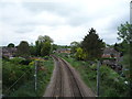 Railway towards Cambridge in CB22 5AU