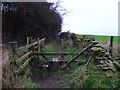 Stile on path between Boar's Den Farm and High Moor Lane in WN6 9PY