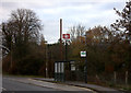 Radley station sign, bus shelter and sign post in OX14 3BL