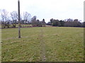 Field footpath crosses field from Sandygate Lane in RH13 6NF