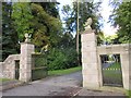 Entrance gate to Glamis Castle in DD8 1RH