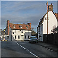 Fowlmere: the corner of High Street and Long Lane in SG8 7RX