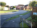 Cedar Drive from the junction with York Close in RH13 9XJ