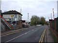 Level crossing on Station Road, Narborough in LE19 2DG
