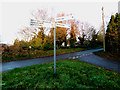 Signpost on Weston Green Road in NR9 5WR