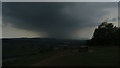 Approaching thunderstorm as seen from the summit of Kinnoull Hill near Perth in PH2 7AT
