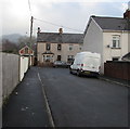 Towards a bend in Trafalgar Street, Risca in NP11 6AY