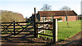 Footpath past Stag Farm Barns in Bedingham