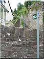 Start of the footpath in Lower Lydbrook in GL17 9NE