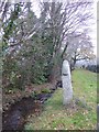 Stream and stone cross, footpath to Challabrook in TQ13 9EB