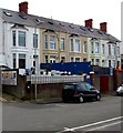 Row of houses near the southern end of Mackworth Road, Porthcawl in CF36 3XA