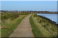 Path on the sea wall near Oxey Lake in SO41 8AG