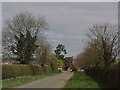 Welham Road approaches Slawston in Slawston