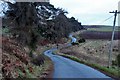 The twisty hill road to Bridgend in DD9 7QR