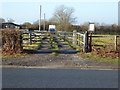 Looking along farm lane going west from the B2118 in BN6 9DB
