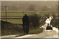 Cyclists on Moor Lane in LS21 2JF