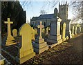 Gravestones and Christ Church, Dore in S17 3DT