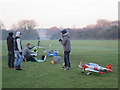 Aero-modellers in the sports fields by Ipsley in B98 0FE