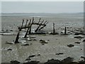 Thorney Island - Wrecked jetty with former runway lights in PO10 8DY