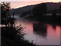 Sunset on the River Wye in HR1 4TU