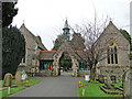 The twin chapels at Dereham cemetery in NR19 2HJ