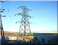 Pylon and factory, Huncoat Industrial Estate in BB5 5UU