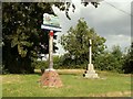 Kirtling & Upend village sign and War Memorial in Kirtling