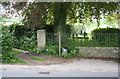 Corner of cemetery at junction of A6108 and footpath in Richmond