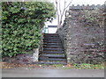 Steps which used to lead to the railway station, Bethesda in Llandygai Community