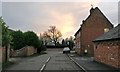 Sunset over the Main Street of Peatling Magna in Peatling Magna