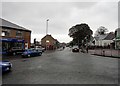 Road junction in Whickham town centre in NE16 4EA