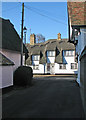 Houghton: thatch, dormers, white walls and blue sky in Houghton and Wyton