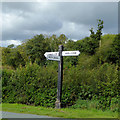 Canal signpost near Whixall, Shropshire in SY13 2QF