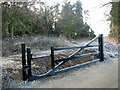 A frosty gate by Limekiln Hole in NR12 7BF