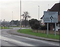 Naas Lane Roundabout directions sign, Quedgeley in Quedgeley and Hardwicke