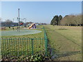 Playing fields and children's playground in Colchester in CO2 9PP