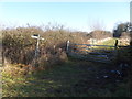 Footpath junction near Westmill Farm in BN5 9YG