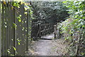 Footbridge, Tandridge Border Path in RH19 2LZ