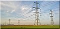 Twin pylons between Winterton and Winteringham in DN15 9QU