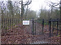 Entrance to Claybury Park in IG8 8EJ