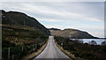 Looking west along the A894 at the foot of the climb out of Gleann Scourie in IV27 4SX