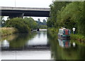 Narrowboat moored along the Grand Union Canal in Gade Valley Ward