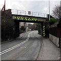 North side of Llanidloes Road railway bridge, Newtown in SY16 4LE