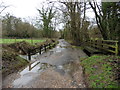 Ford and footbridge on Blackwater Lane in EX13 5XQ