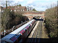 View from the footbridge at Buckhurst Hill station in IG9 5DZ