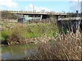 Looking across the River Roding to Roding Valley Park and the M11 in IG8 7JA