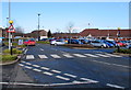 Zebra crossing in the Tesco superstore site, Belmont, Hereford in HR2 7UT
