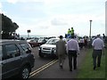 The Red Arrows visit Bournemouth: people and traffic gather in BH1 3TD